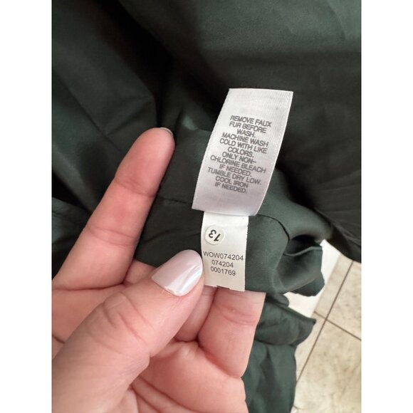 J.Jill Green Hooded Full Zip Down Puffer Winter Coat Size 3X - Picture 5 of 10